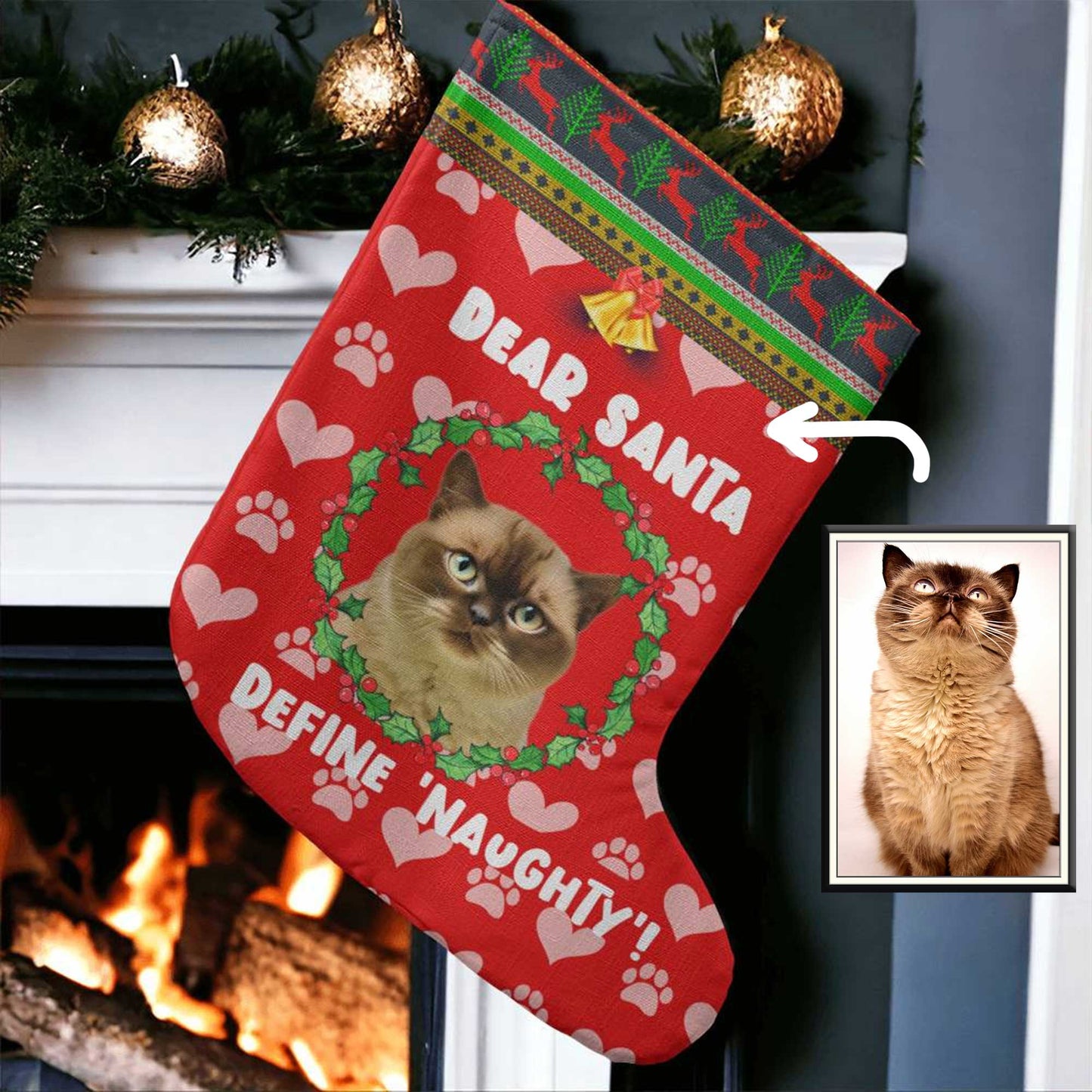 Dear Santa - Cartoon Christmas Stocking