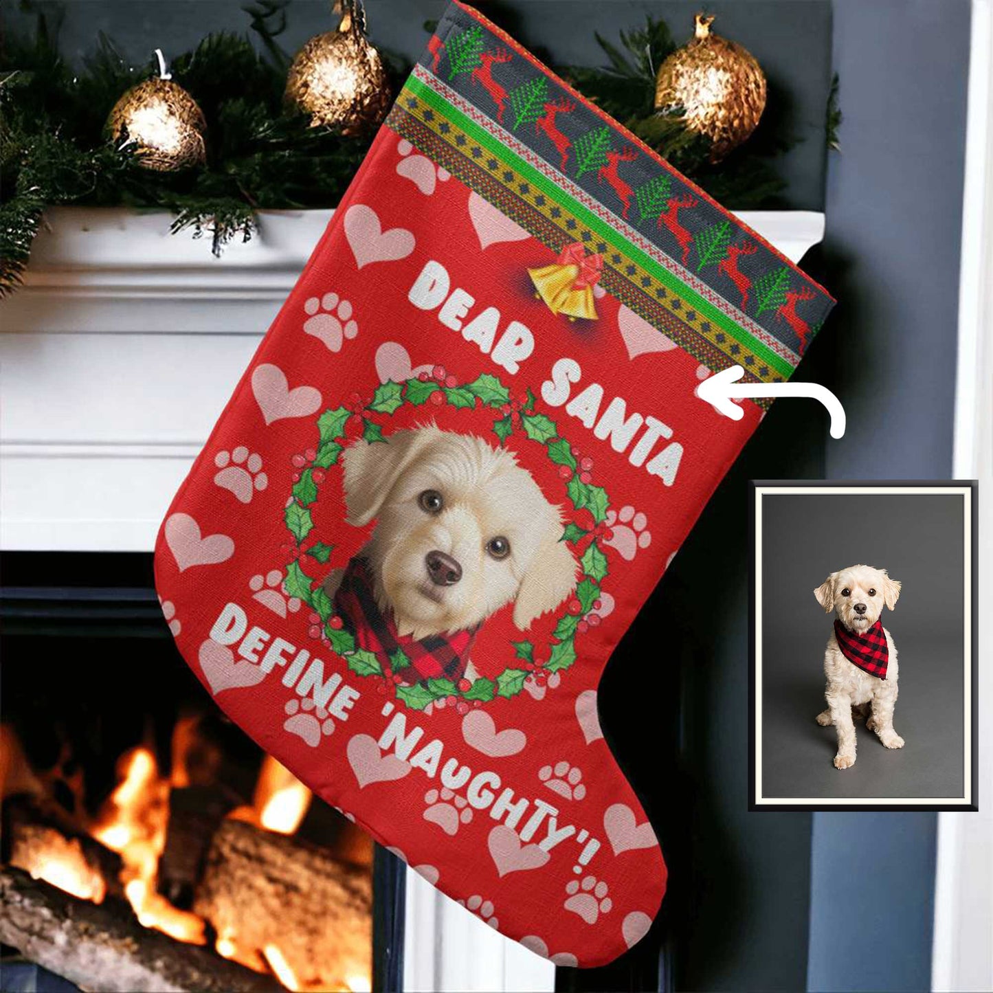 Dear Santa - Cartoon Christmas Stocking