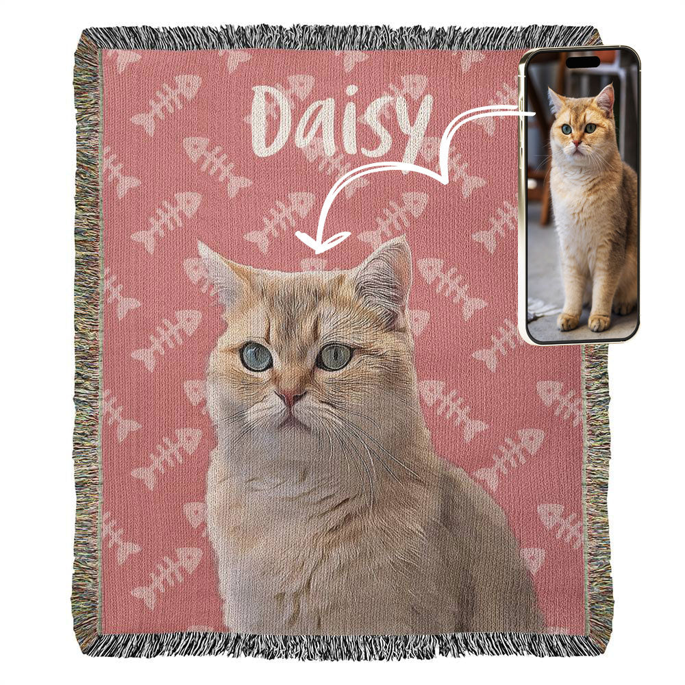 Pet photo blanket - Custom Cat Blanket