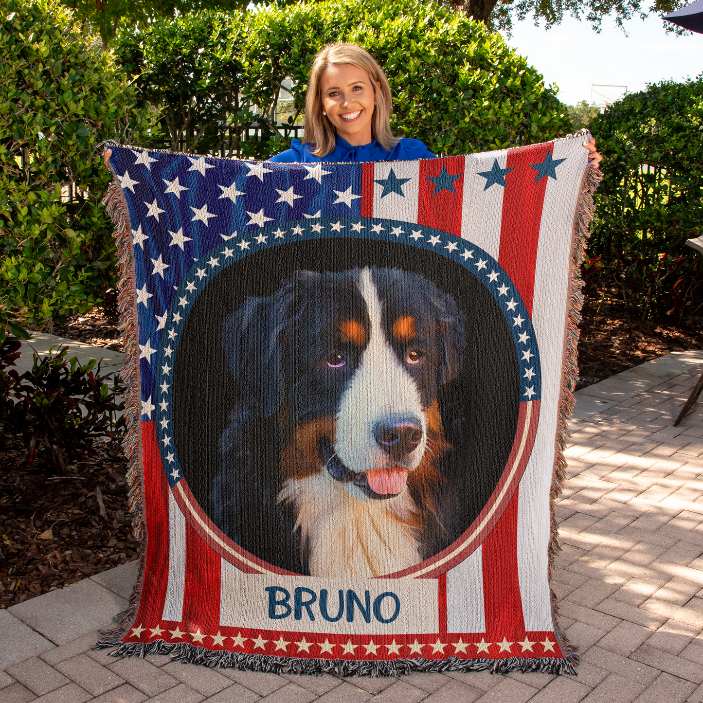 Custom Dog Blanket American Flag