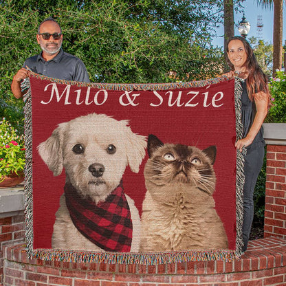 Custom Pet Blanket - Red