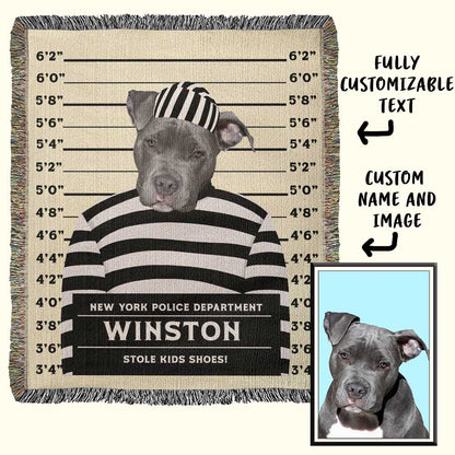 Caught Red-Pawed - Custom Pet Mugshot