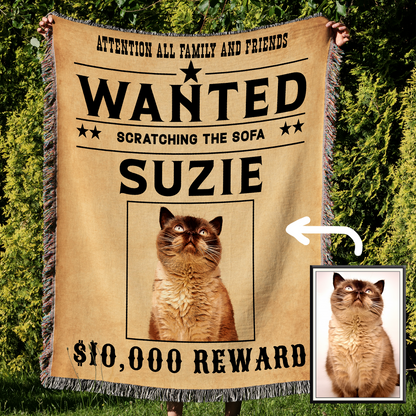 personalized cat blanket Wanted Poster
