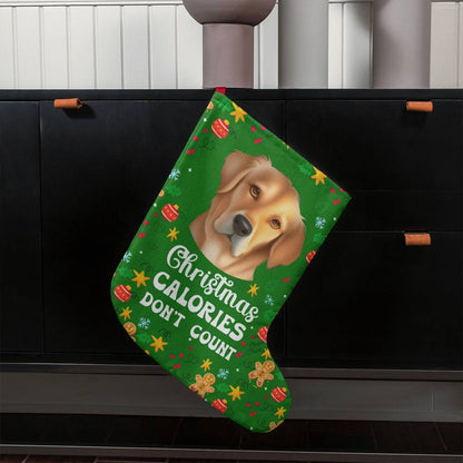 Cartoon Pet Christmas Calories Don't Count Stocking