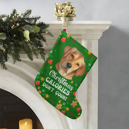 Cartoon Pet Christmas Calories Don't Count Stocking