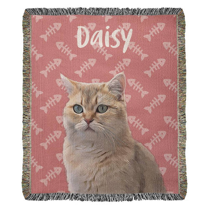 Personalized Cat Blanket - Heirloom Woven