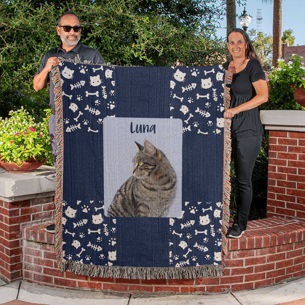 personalized cat blanket - Heirloom Woven