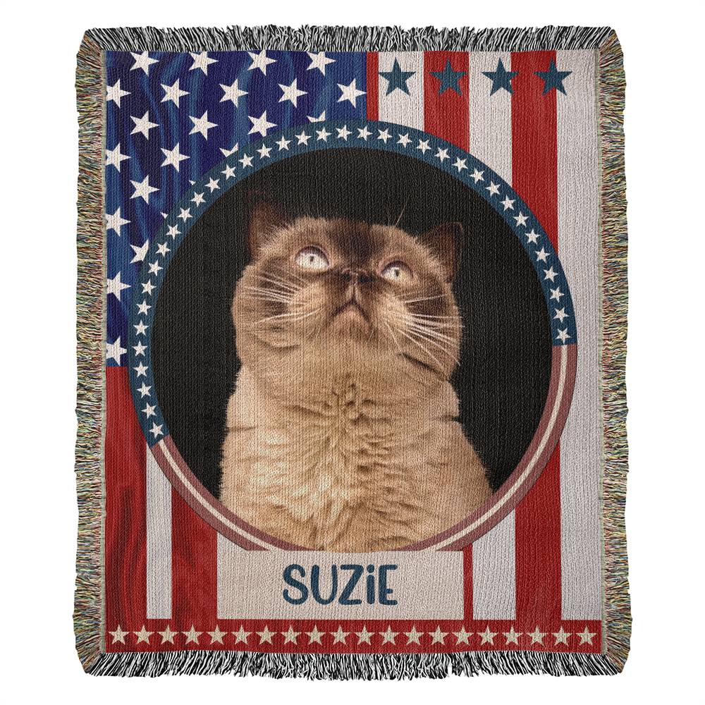 Patriotic Paws - Personalized Cat Blanket