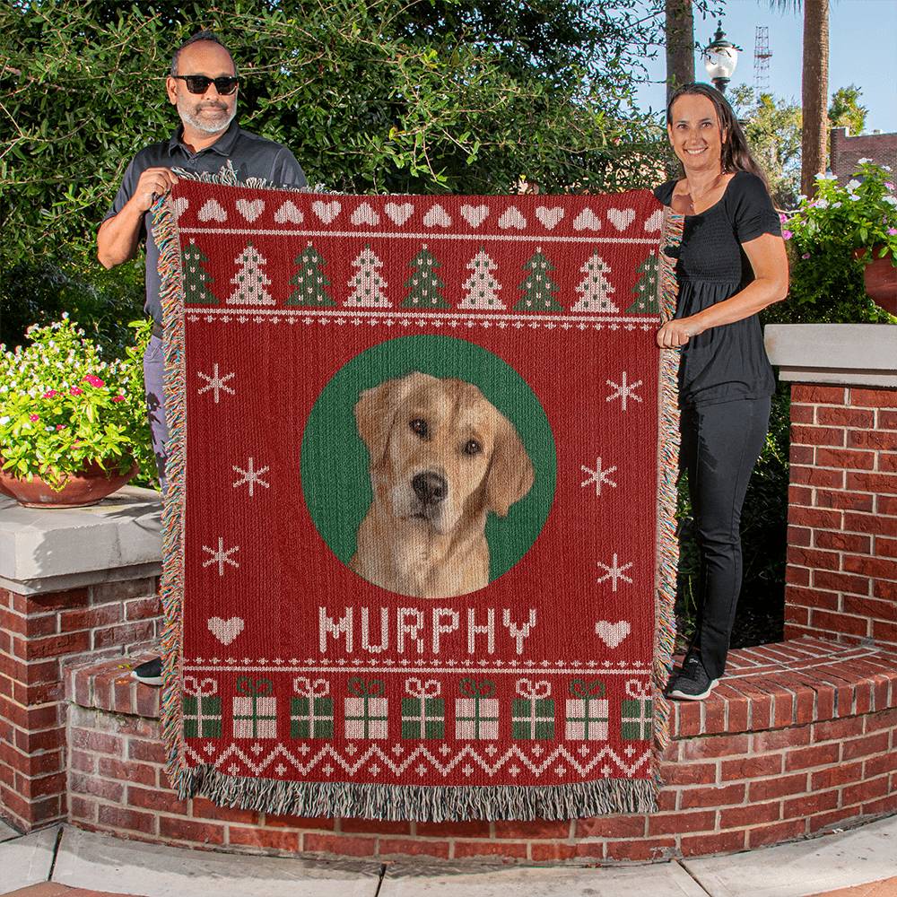 Christmas Ugly Sweater - Custom Dog Blanket