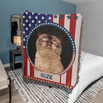 Patriotic Paws - Personalized Cat Blanket