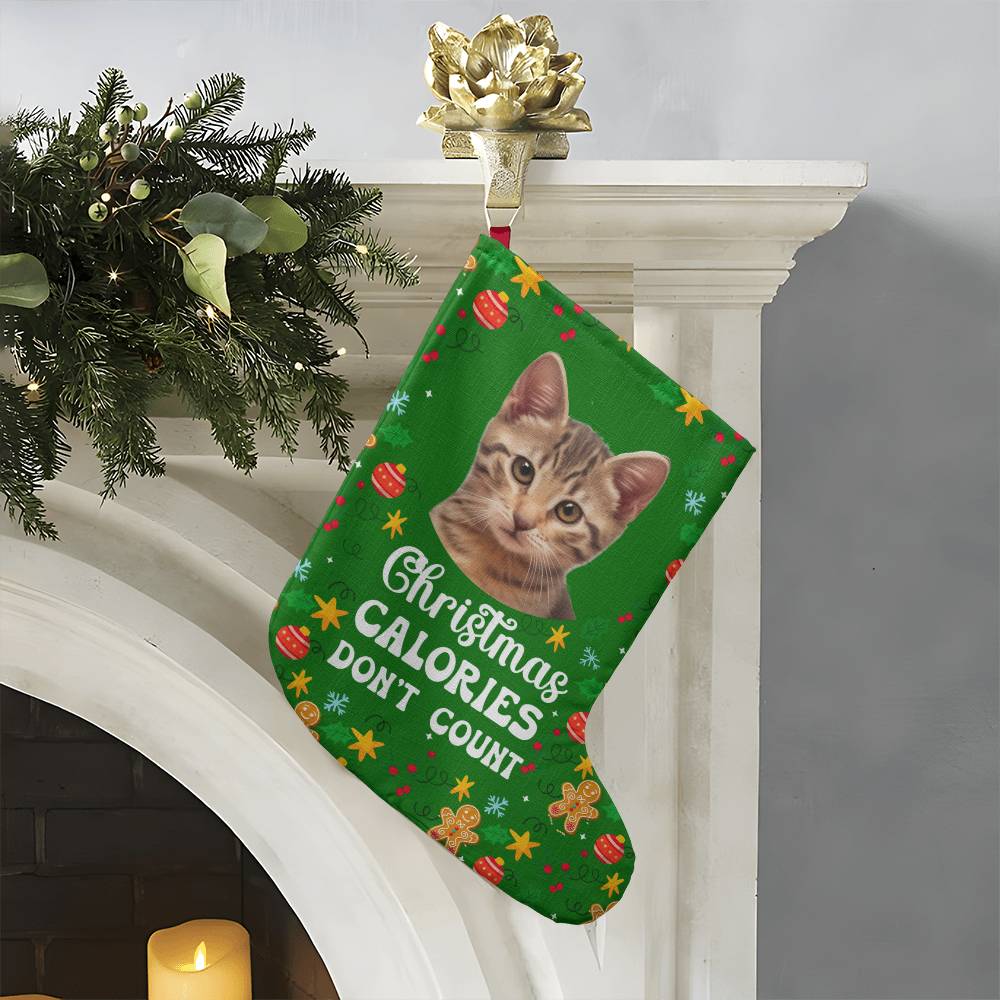 Cartoon Pet Christmas Calories Don't Count Stocking