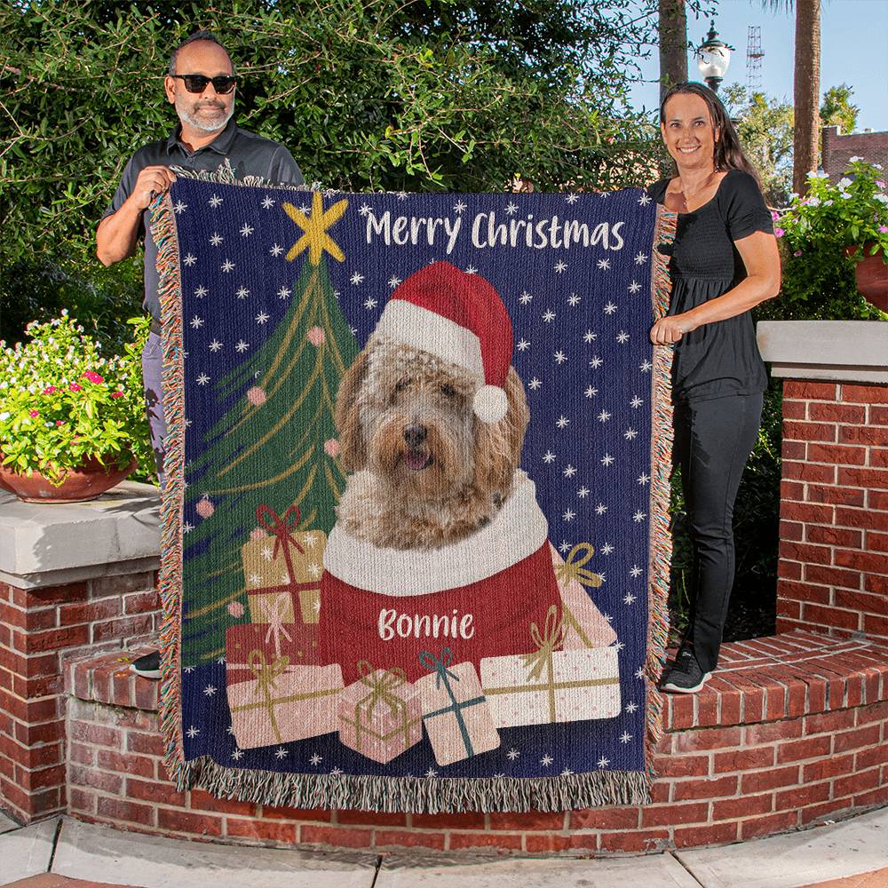 Christmas Dog blanket personalized