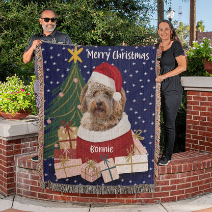 Christmas Dog blanket personalized